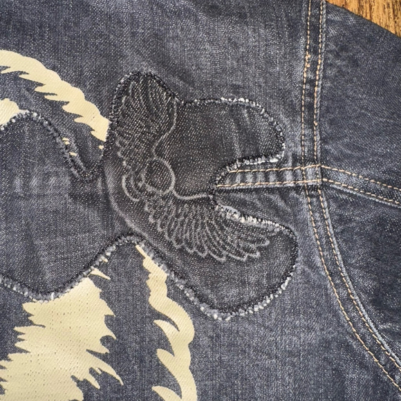 Boys 50 cent G-Unit Denim Jacket Size 7 Black Jean y2k retro - Picture 10 of 10